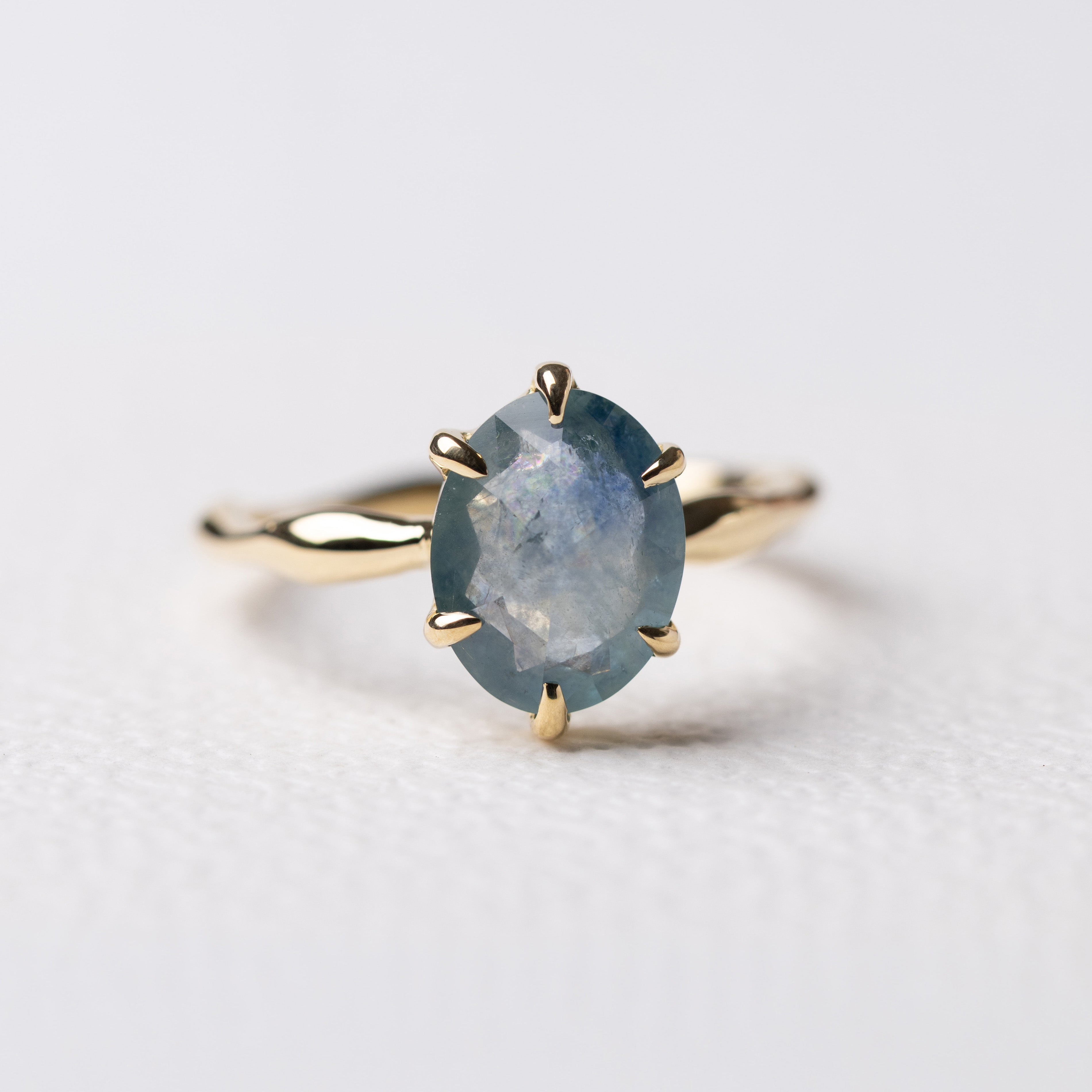2.04ct Oval Rosecut Sapphire <br><b>Ileava Jewelry</b>| Water Oval Sky Ring