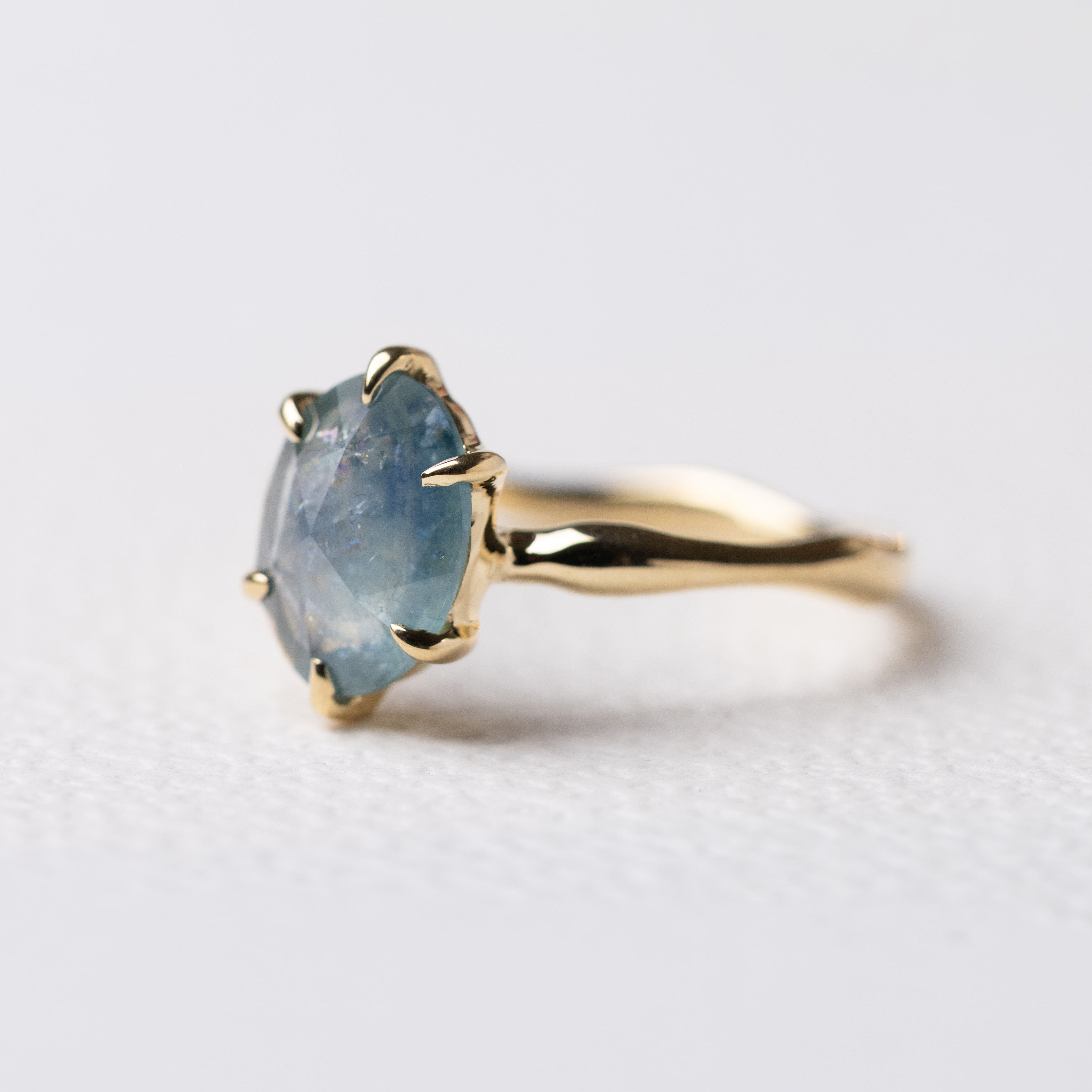 2.04ct Oval Rosecut Sapphire <br><b>Ileava Jewelry</b>| Water Oval Sky Ring
