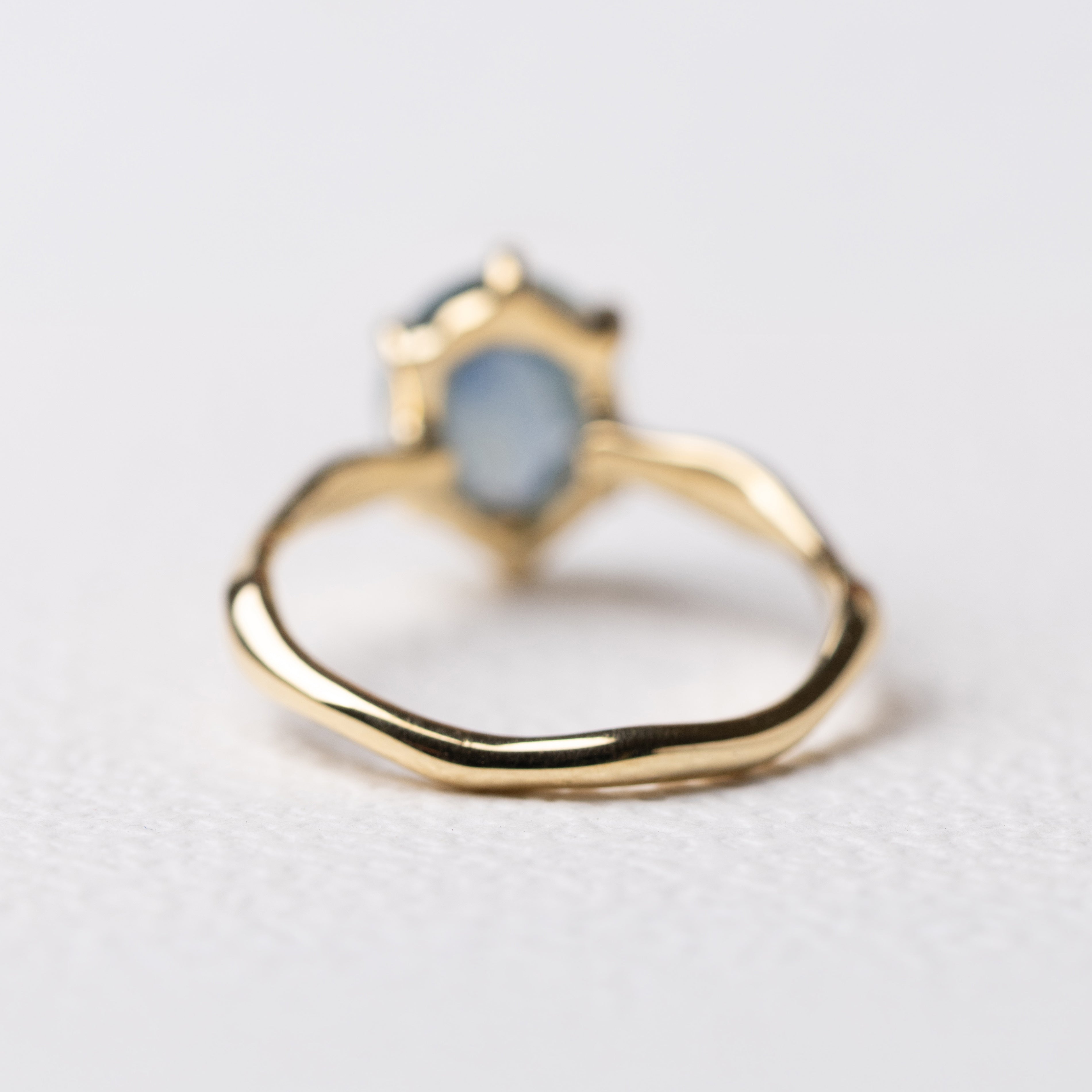 2.04ct Oval Rosecut Sapphire <br><b>Ileava Jewelry</b>| Water Oval Sky Ring