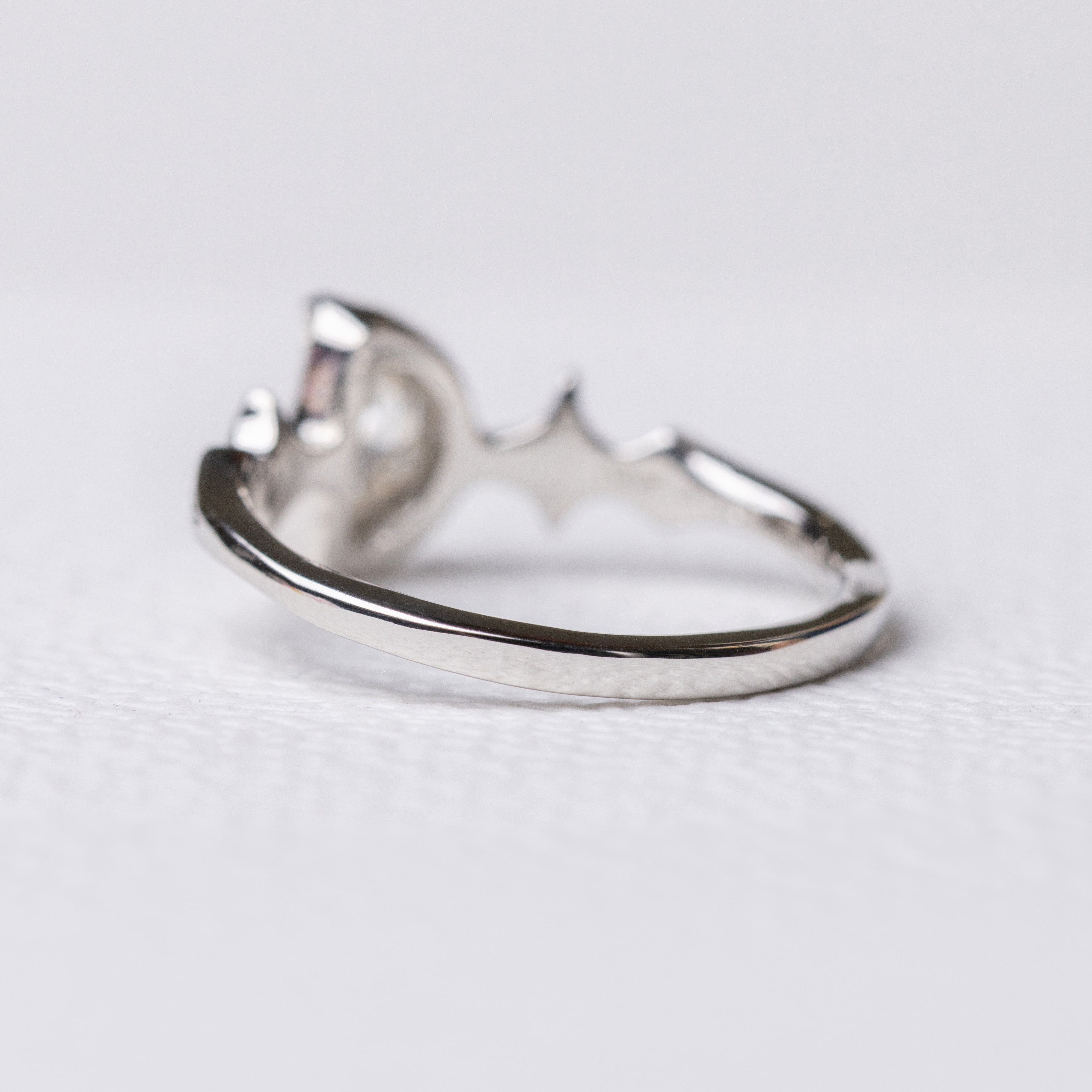 1.00ct Half Moon Rosecut </b><b> Ileava Jewelry </b> | Sylvie Platinum Ring