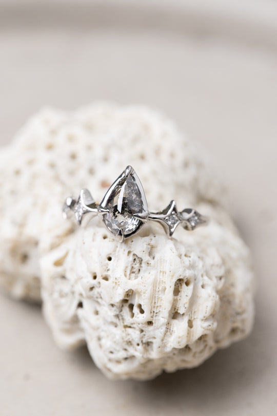 0.97ct Pear Rosecut </b> Ileava Jewelry </b> | Sylvie Ring