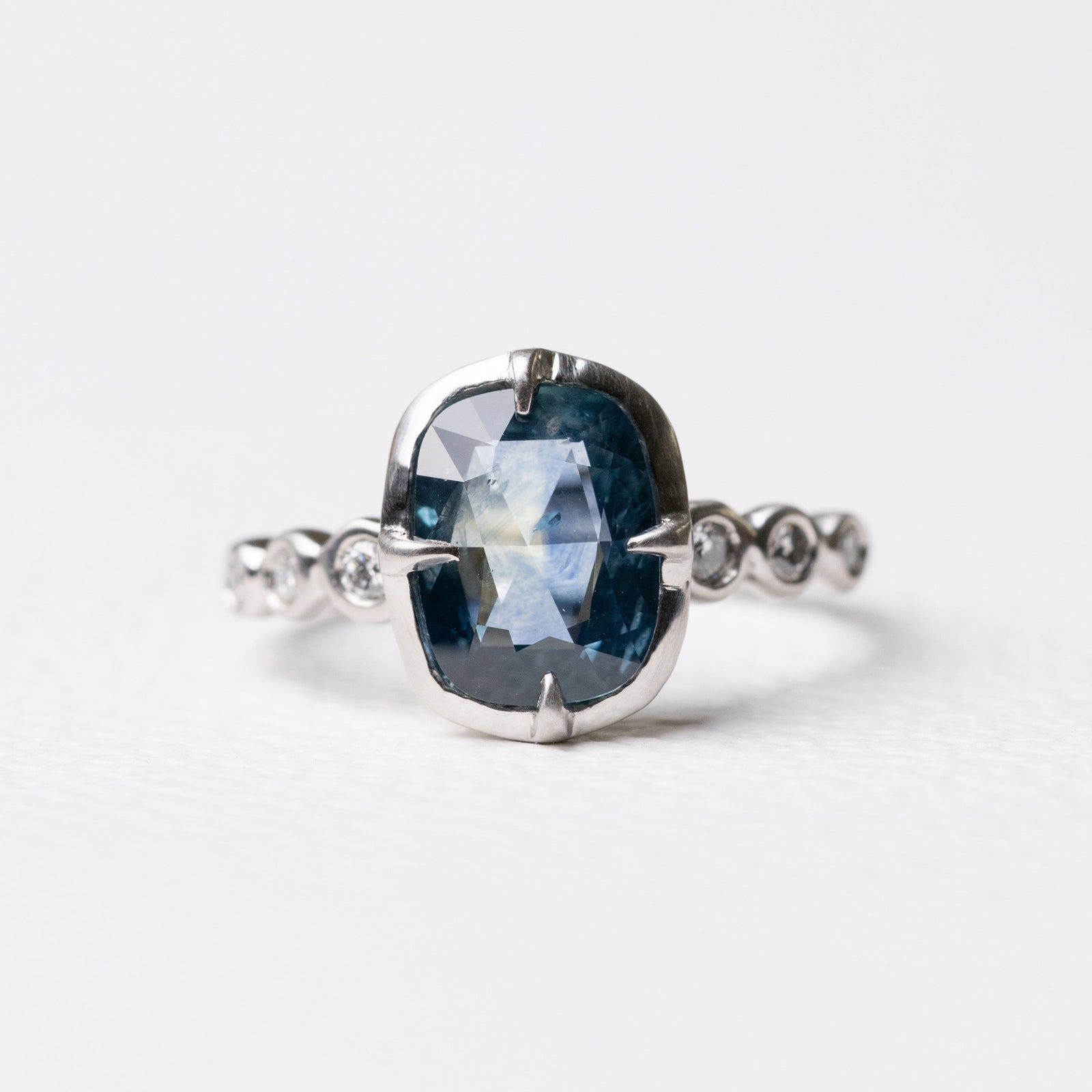 2.20ct Cushion Double Cut Sapphire </b><b> Ileava Jewelry </b> | Emily Ring