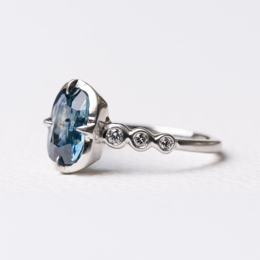 2.20ct Cushion Double Cut Sapphire </b><b> Ileava Jewelry </b> | Emily Ring