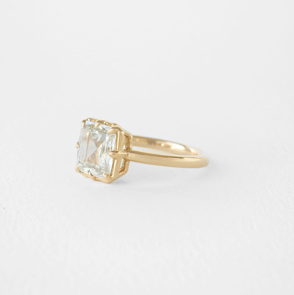 2.21ct Cut Corner Rectangle Rosecut <br><B> June Rings</b> | Mira Ring