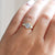 Rose Cut Salt and Pepper Diamond Ring being worn