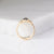 Rose Cut Salt and Pepper Diamond Ring profile view