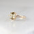  Oval Champagne Salt & Pepper Diamond Ring quarter view