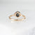 Hexagon Cut Black Diamond Ring rear view