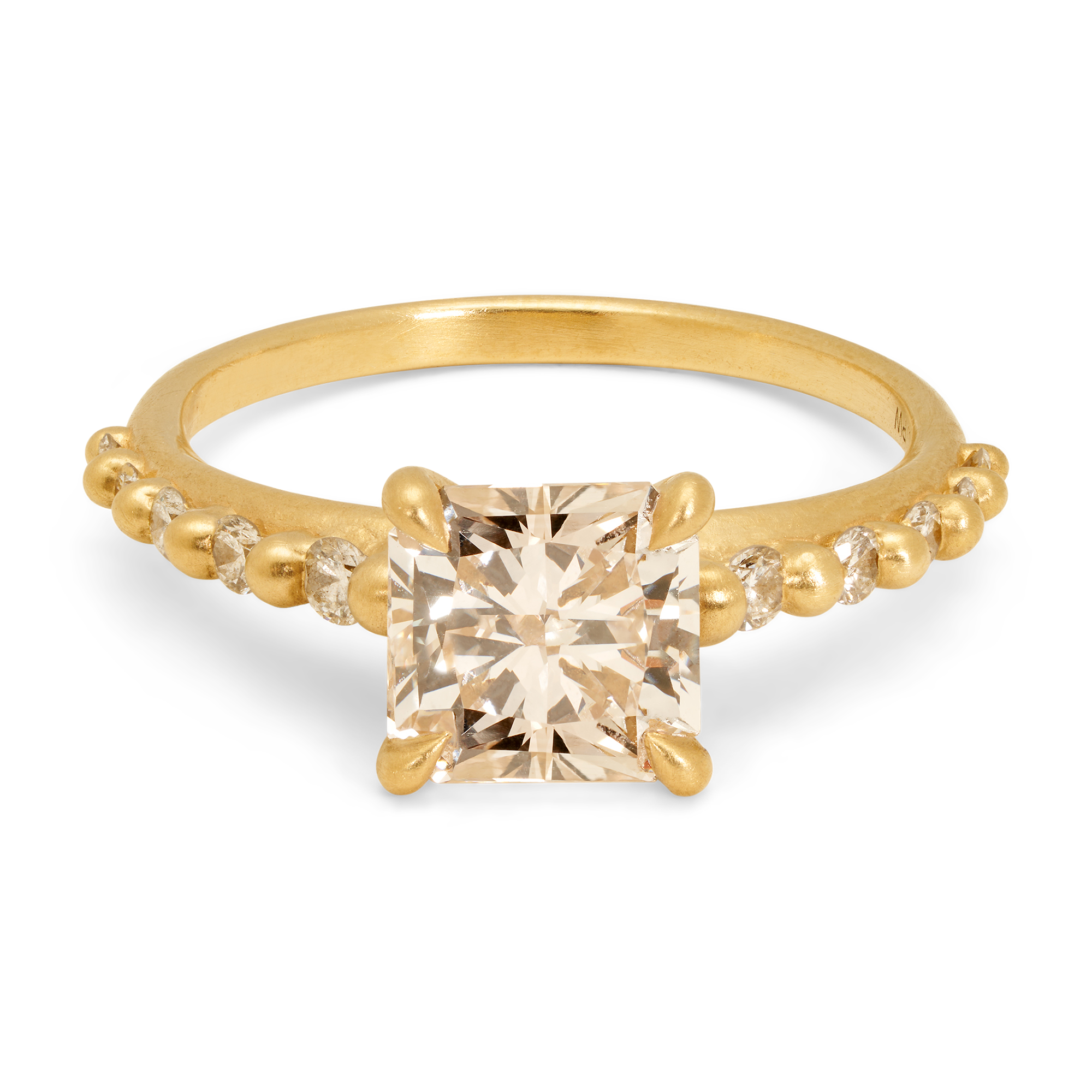 2.05ct Square Brilliant <br><b> Polly Wales</b>| Gardenia Ring