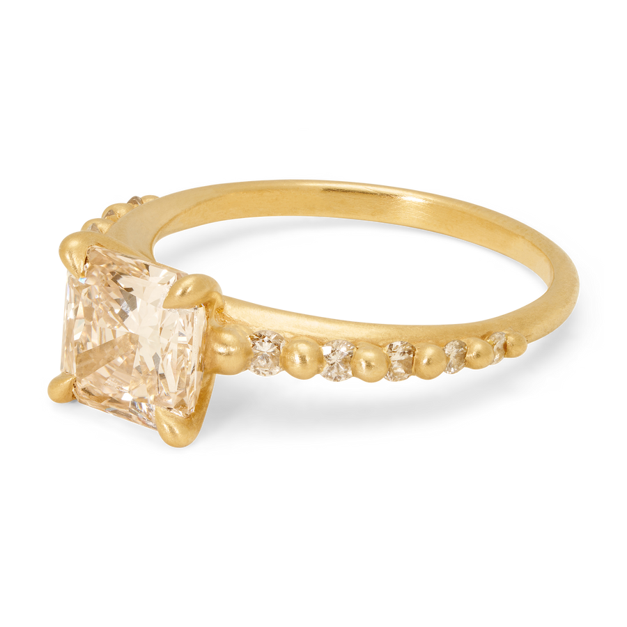 2.05ct Square Brilliant <br><b> Polly Wales</b>| Gardenia Ring