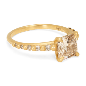 2.05ct Square Brilliant <br><b> Polly Wales</b>| Gardenia Ring