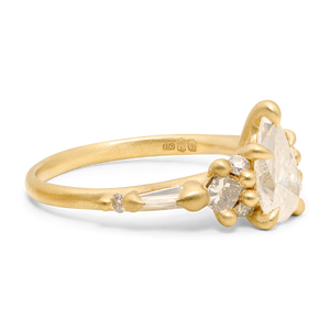 1.07ct Pear Fancy White Brilliant >br><b> Polly Wales </b>| Frosty Lake Ring