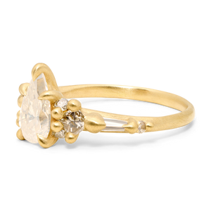 1.07ct Pear Fancy White Brilliant >br><b> Polly Wales </b>| Frosty Lake Ring