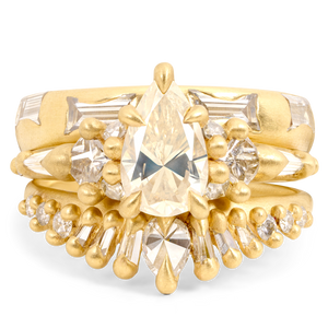 1.07ct Pear Fancy White Brilliant >br><b> Polly Wales </b>| Frosty Lake Ring