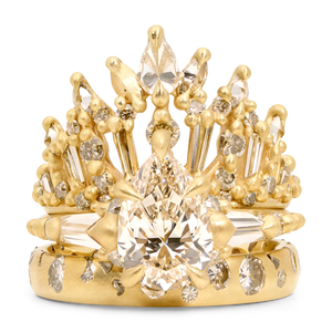 1.53ct Pear Brilliant <br><b>Polly Wales</b> | Champagne Diamond Jadis Ring