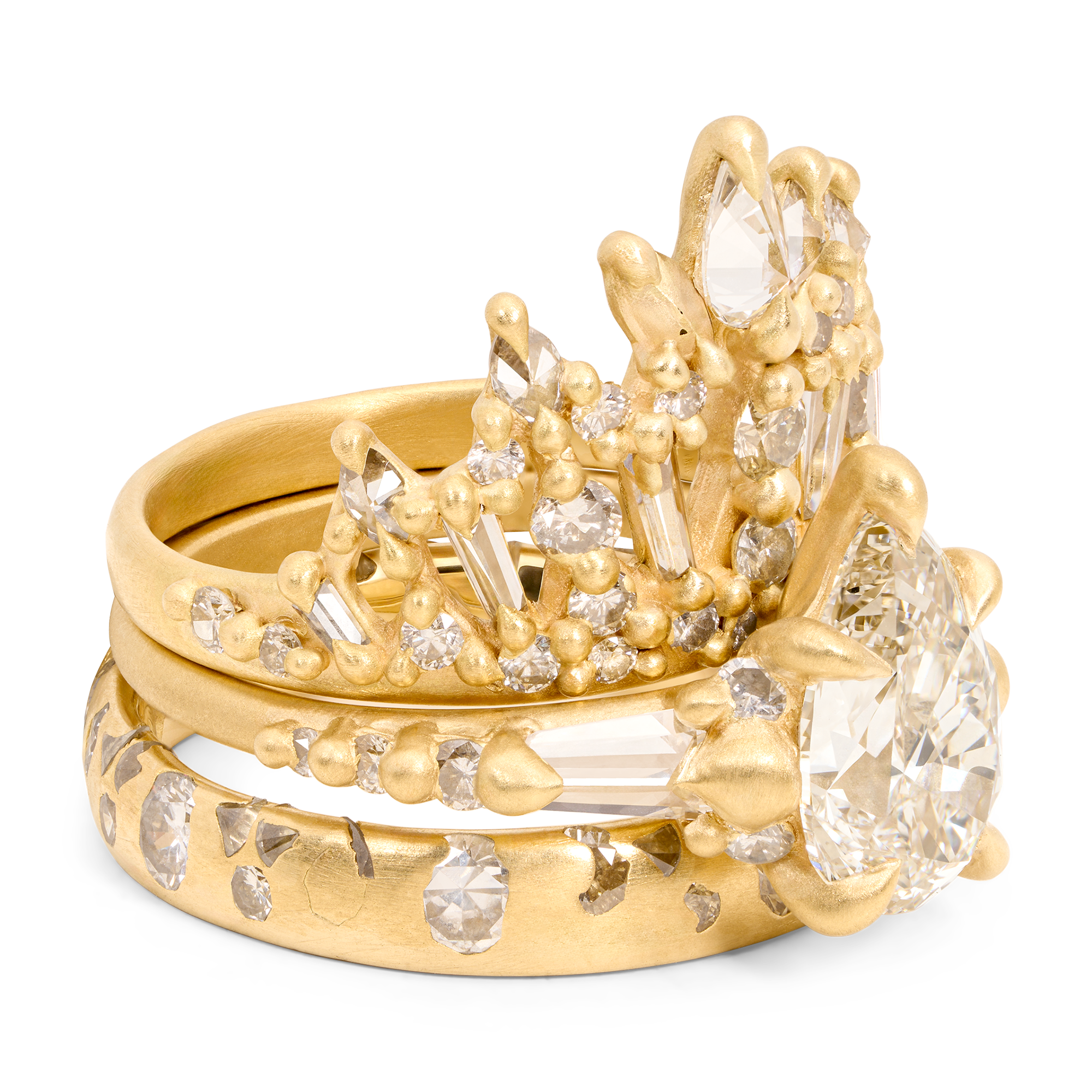 1.53ct Pear Brilliant <br><b>Polly Wales</b> | Champagne Diamond Jadis Ring