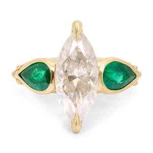 2.44ct Fancy White Marquise Brilliant <br><b> Polly Wales</b>| Nazar Ring