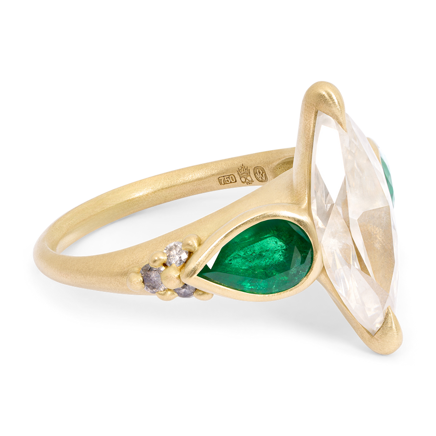 2.44ct Fancy White Marquise Brilliant <br><b> Polly Wales</b>| Nazar Ring