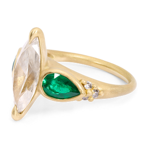 2.44ct Fancy White Marquise Brilliant <br><b> Polly Wales</b>| Nazar Ring