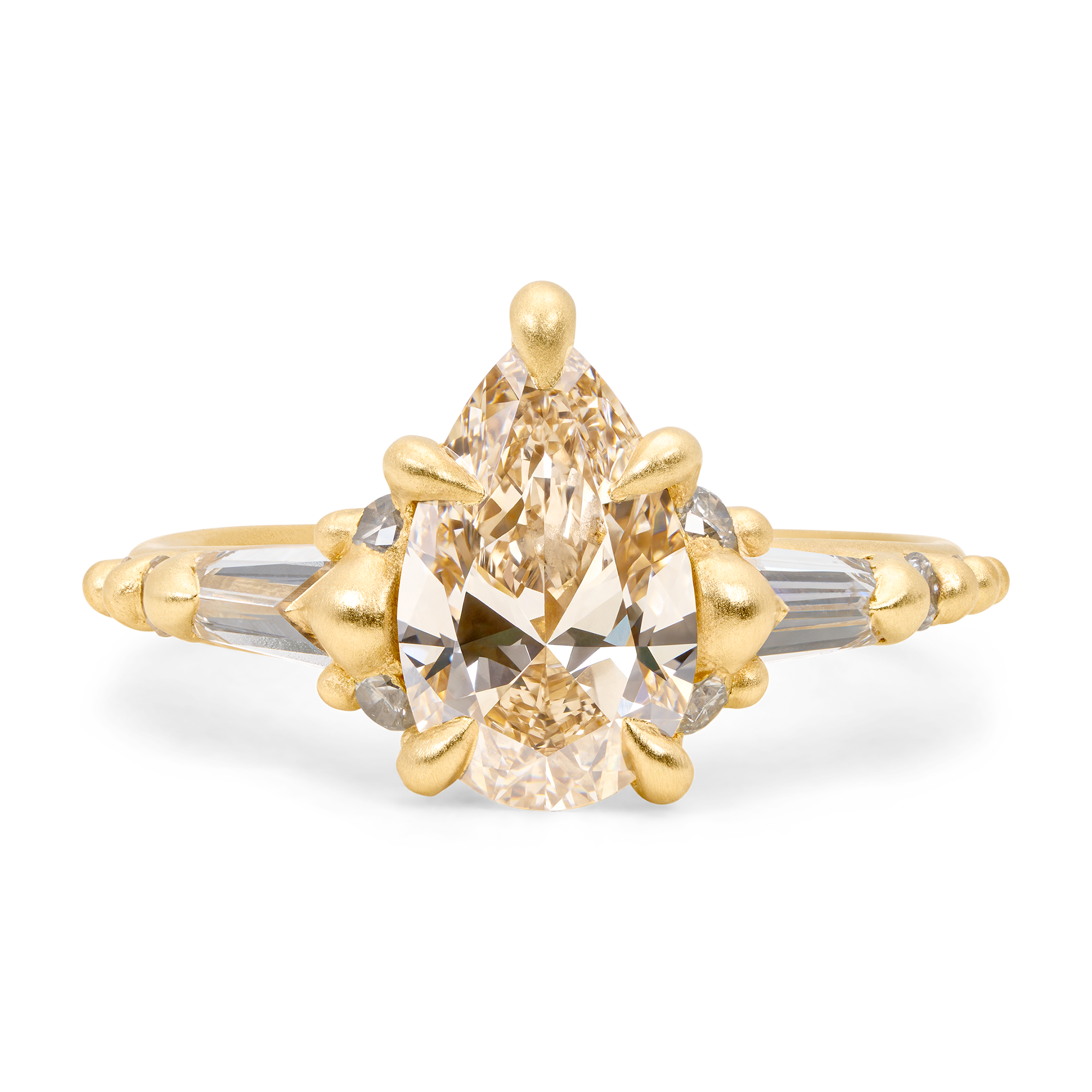 1.53ct Pear Brilliant <br><b>Polly Wales</b> | Champagne Diamond Jadis Ring