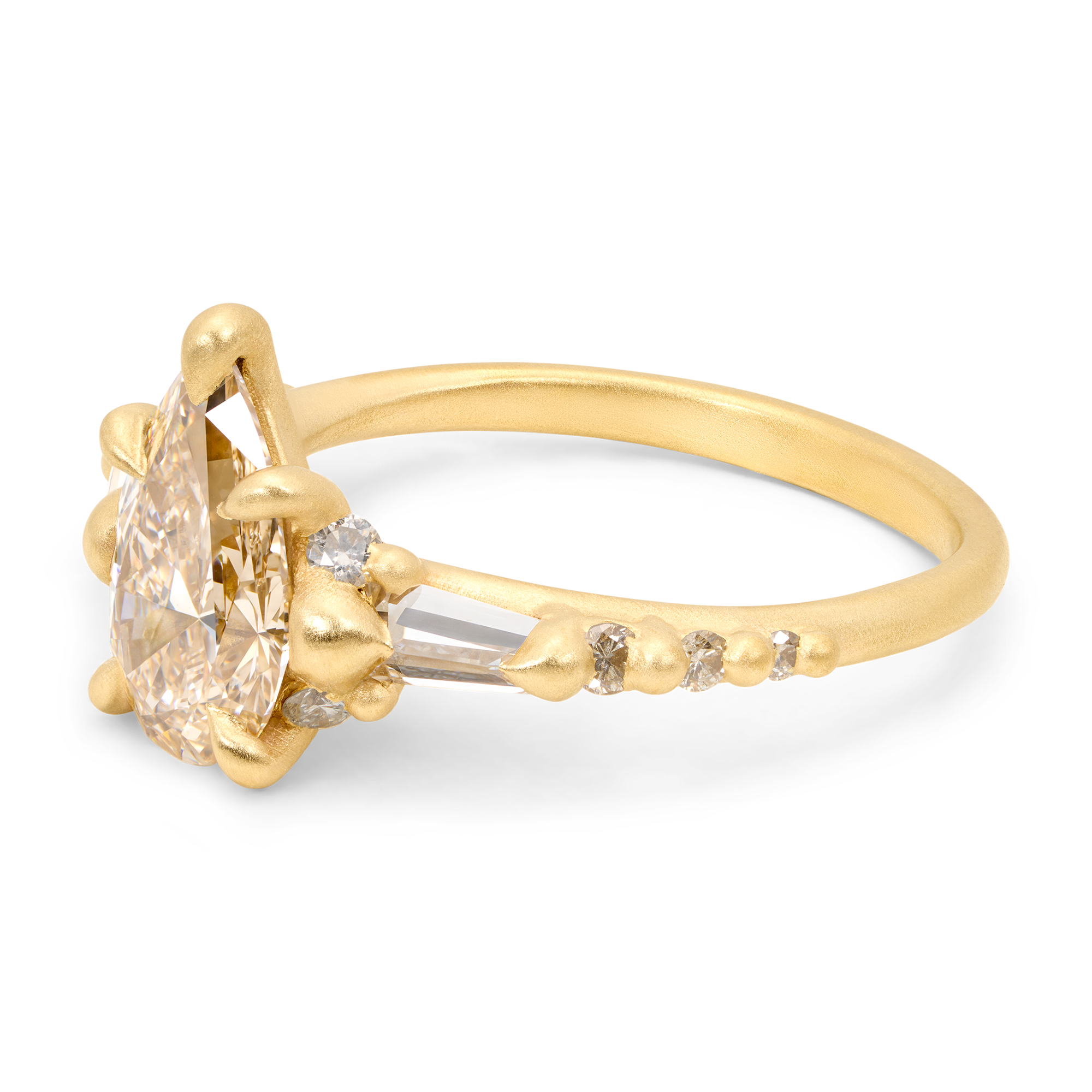 1.53ct Pear Brilliant <br><b>Polly Wales</b> | Champagne Diamond Jadis Ring