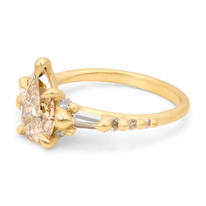 1.53ct Pear Brilliant <br><b>Polly Wales</b> | Champagne Diamond Jadis Ring