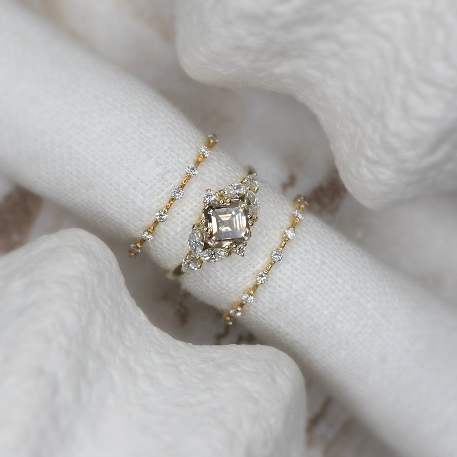 1.21ct Champagne Diamond Star's Keeping Ring - Lelya - bespoke engagement and wedding rings made in Scotland, UK