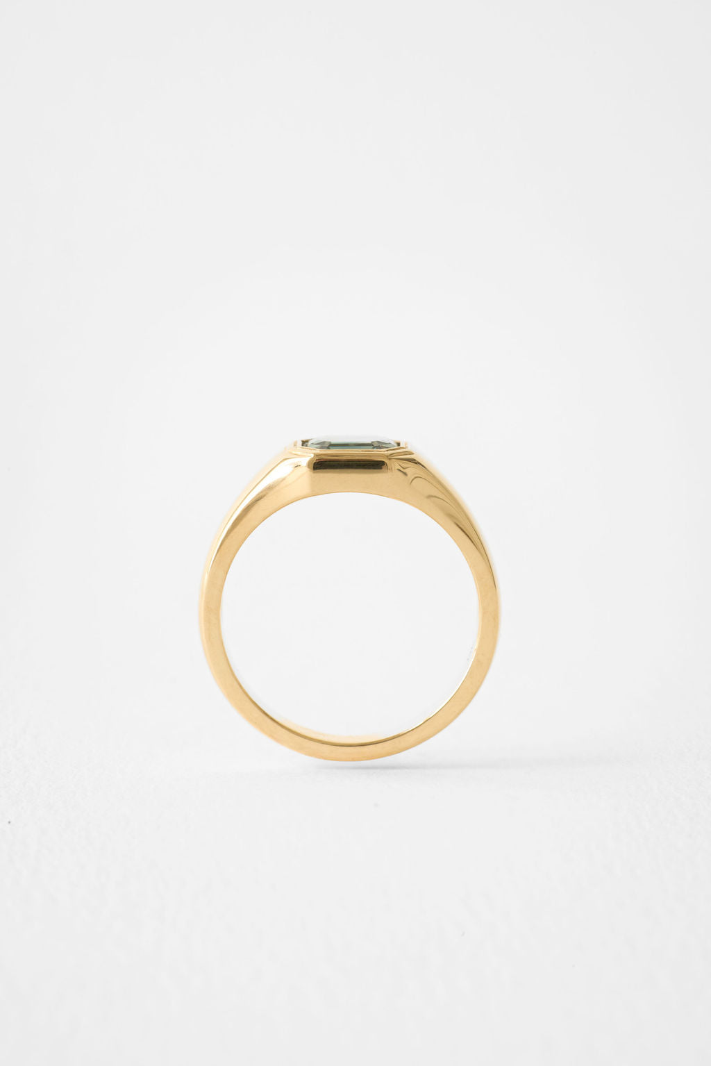 1.18ct Cut Corner Square Portrait Cut Sapphire <br><b> June Rings </b>| Portrait Signet Ring