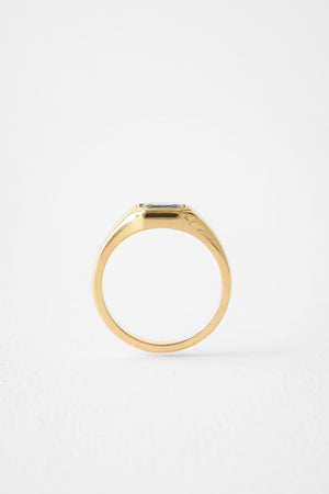 1.18ct Cut Corner Square Portrait Cut Sapphire <br><b> June Rings </b>| Portrait Signet Ring