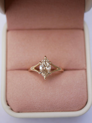 Marquise Diamond Split Shank Ring