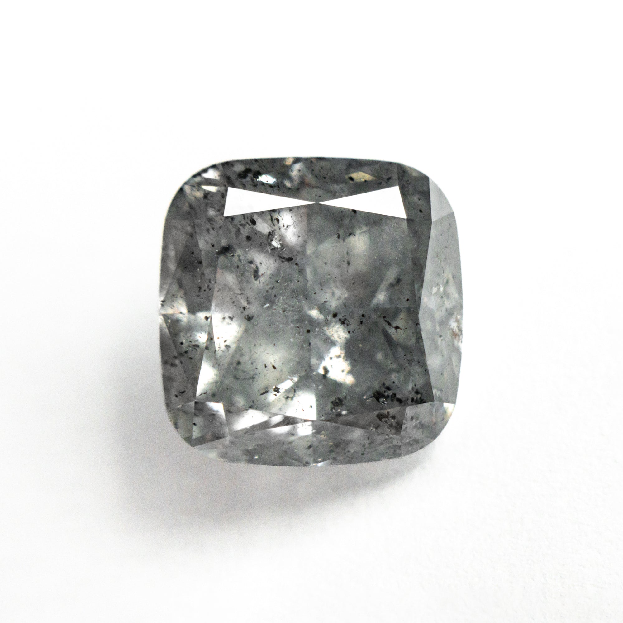 4.61ct 9.25x9.14x5.80mm GIA I3 Fancy Grey Cushion Brilliant 18859-01