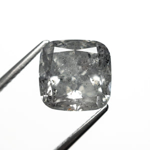 4.61ct 9.25x9.14x5.80mm GIA I3 Fancy Grey Cushion Brilliant 18859-01