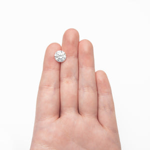 4.00ct 10.13x10.12x6.25mm GIA I2 Fancy White Round Brilliant 19263-01