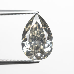 3.19ct 11.90x7.94x5.03mm GIA SI2 Fancy Grey Pear Brilliant 19547-01