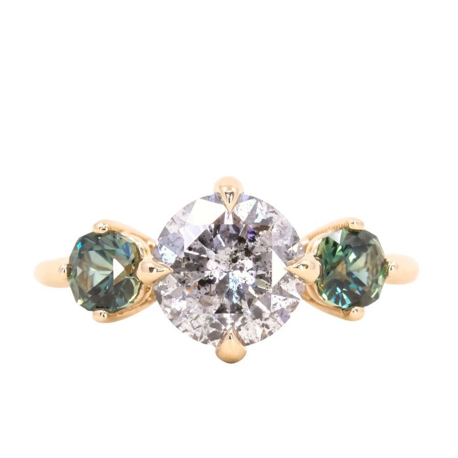 1.78ct Round Brilliant <br><b> Anueva Jewelry </b>| Three Stone Ring