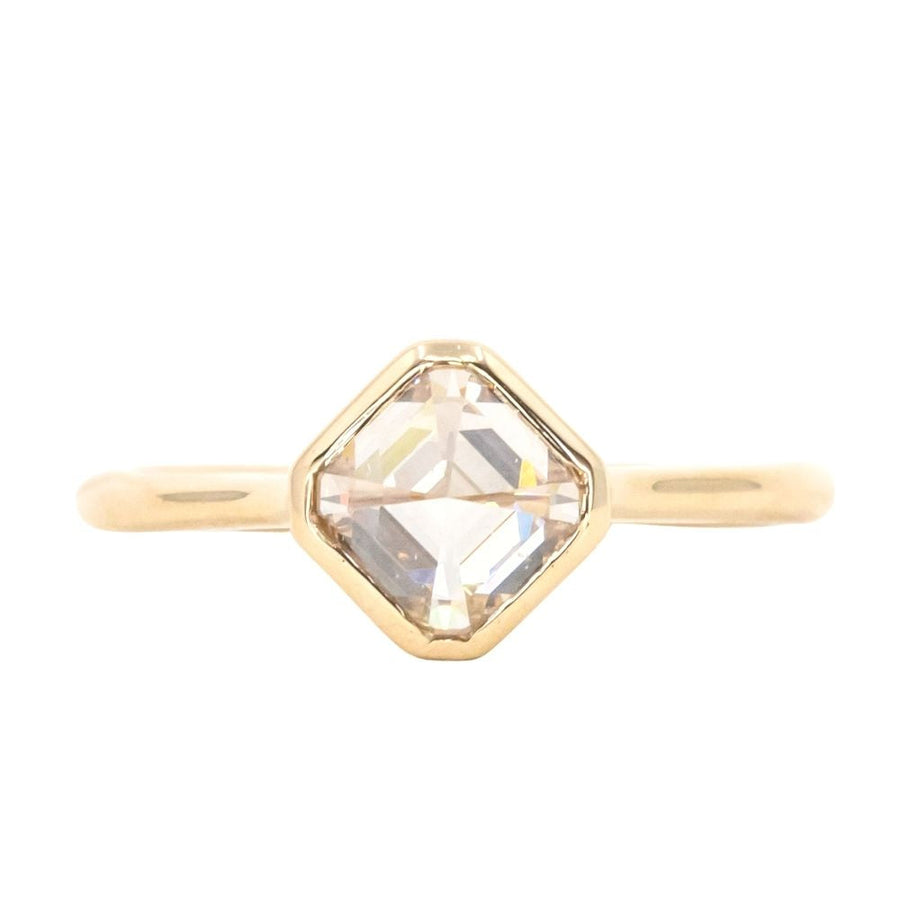 1.33ct Cut Corner Square Step Cut <br><b> Anueva Jewelry </b>| Inverted Asscher Contemporary Bezel Ring