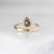 Pear Cut Salt & Pepper Diamond Ring read view