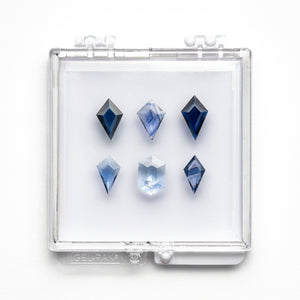 5.59cttw 6pc Geometric Rosecut Sapphire Parcel 20030-04