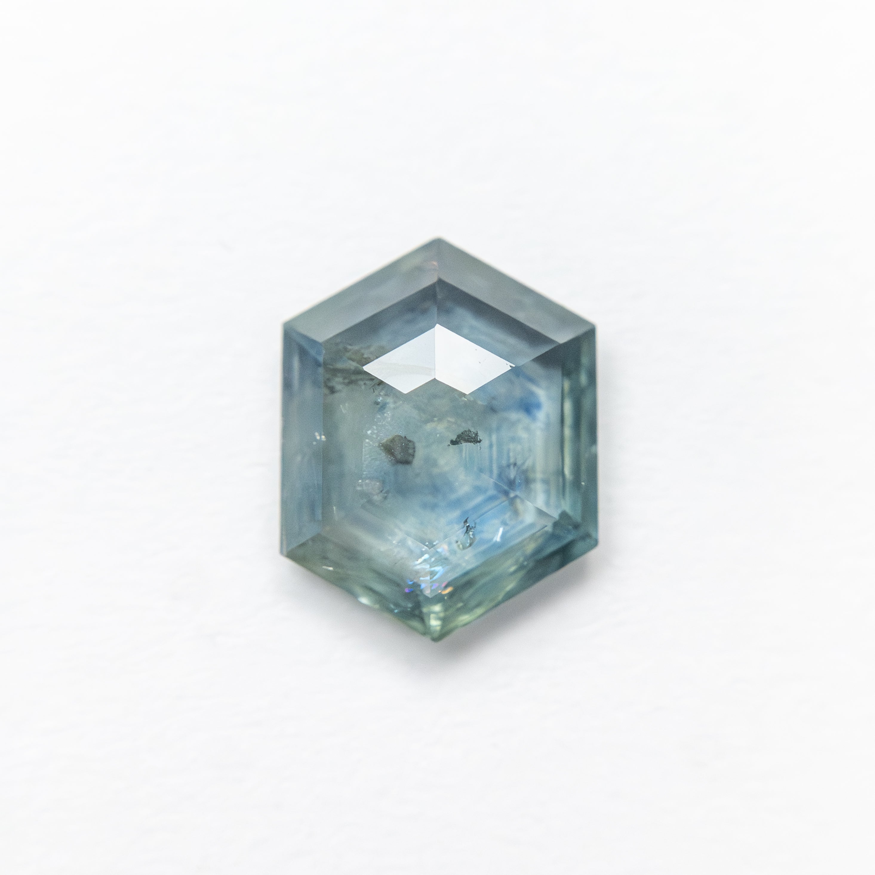 0.95ct 7.55x5.91x2.30mm Hexagon Rosecut Sapphire 22266-48