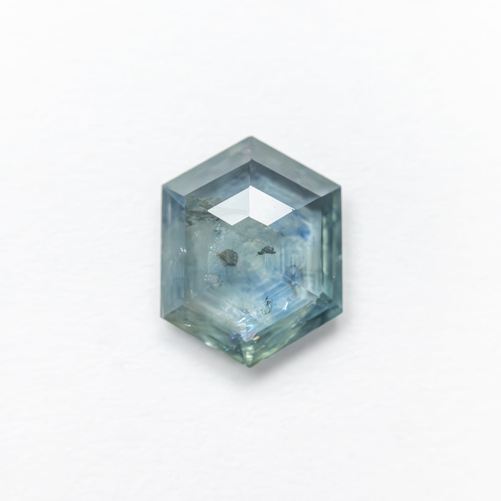 0.95ct 7.55x5.91x2.30mm Hexagon Rosecut Sapphire 22266-48