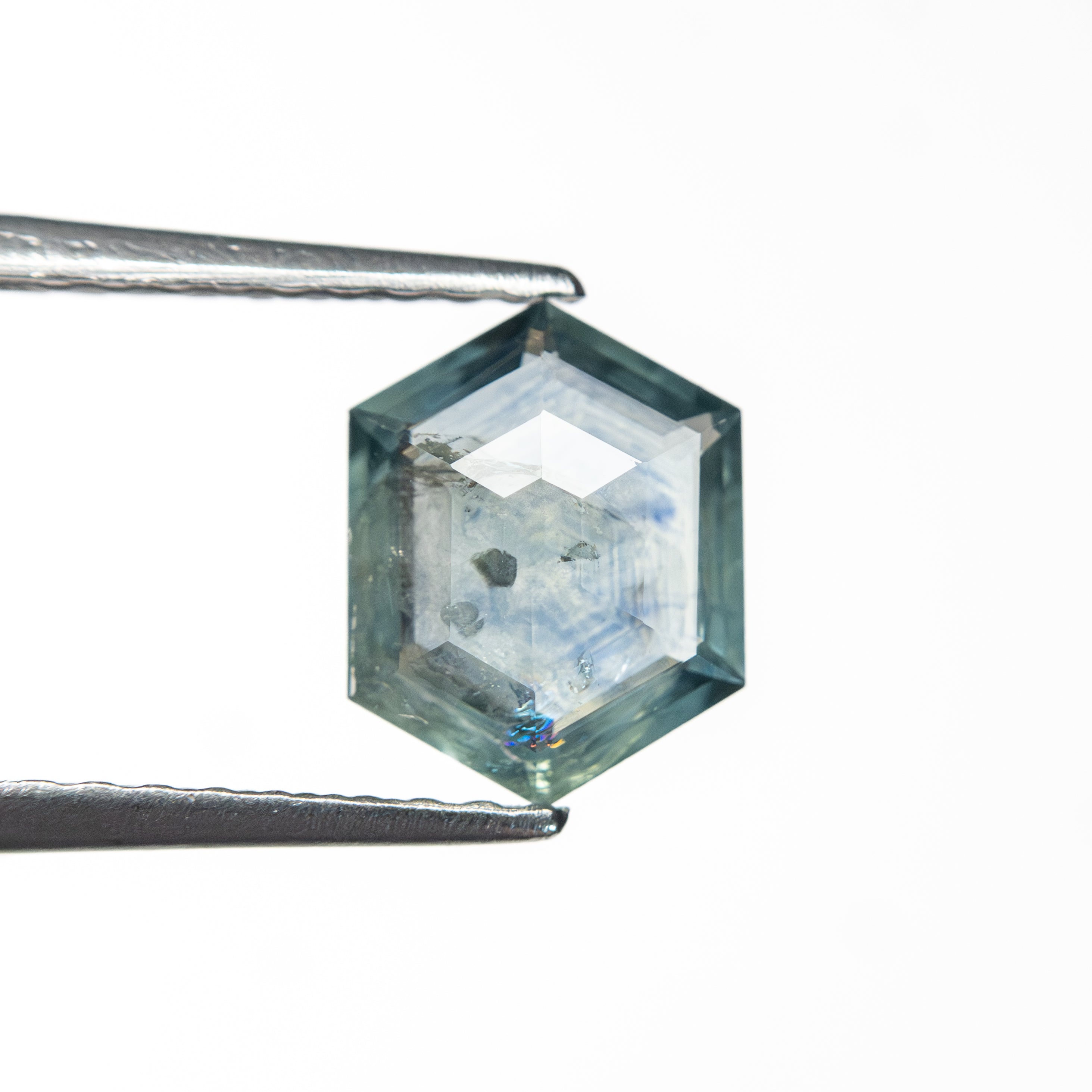 0.95ct 7.55x5.91x2.30mm Hexagon Rosecut Sapphire 22266-48