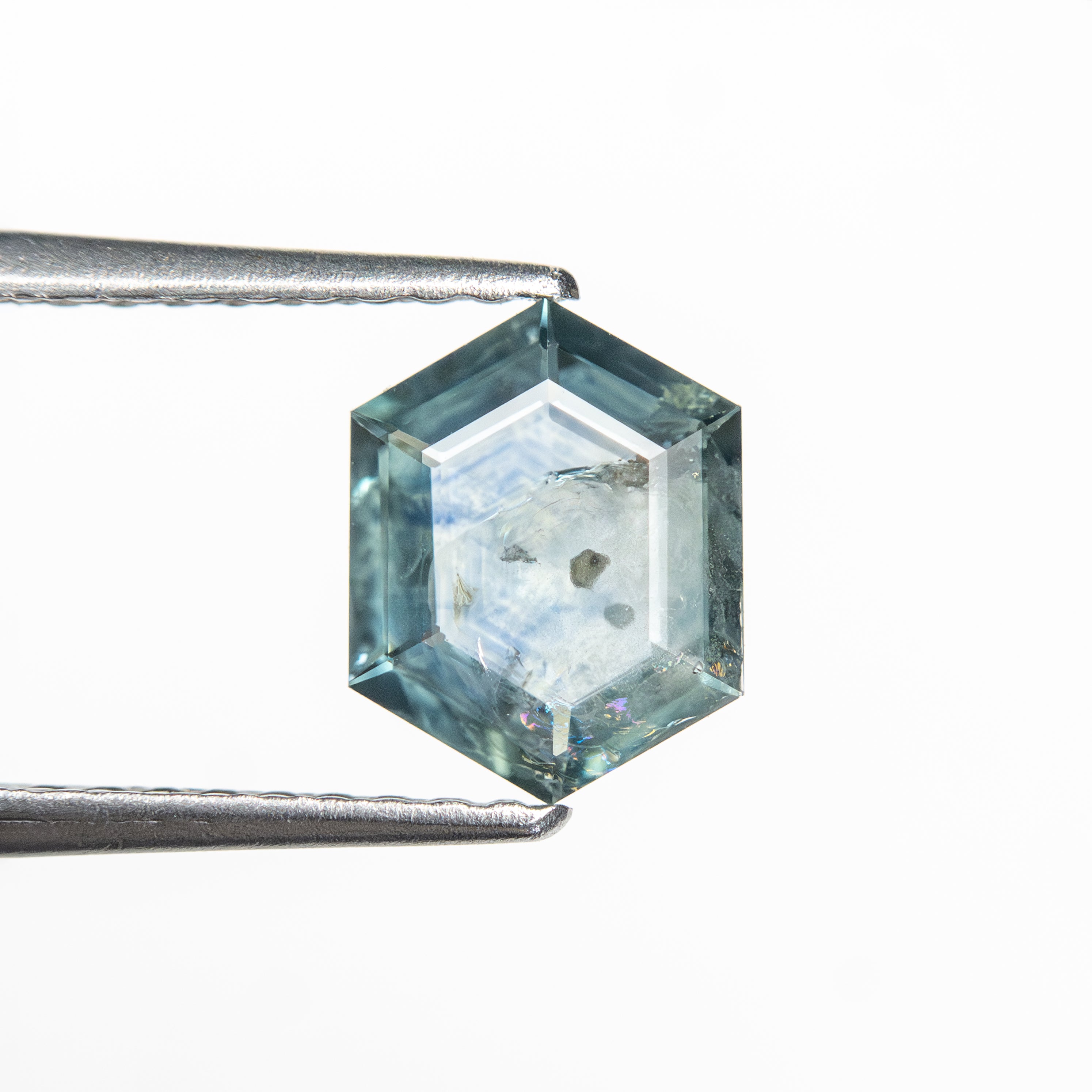 0.95ct 7.55x5.91x2.30mm Hexagon Rosecut Sapphire 22266-48