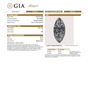 0.92ct 10.21x4.70x3.04mm GIA VS2 E Marquise Brilliant 26546-01