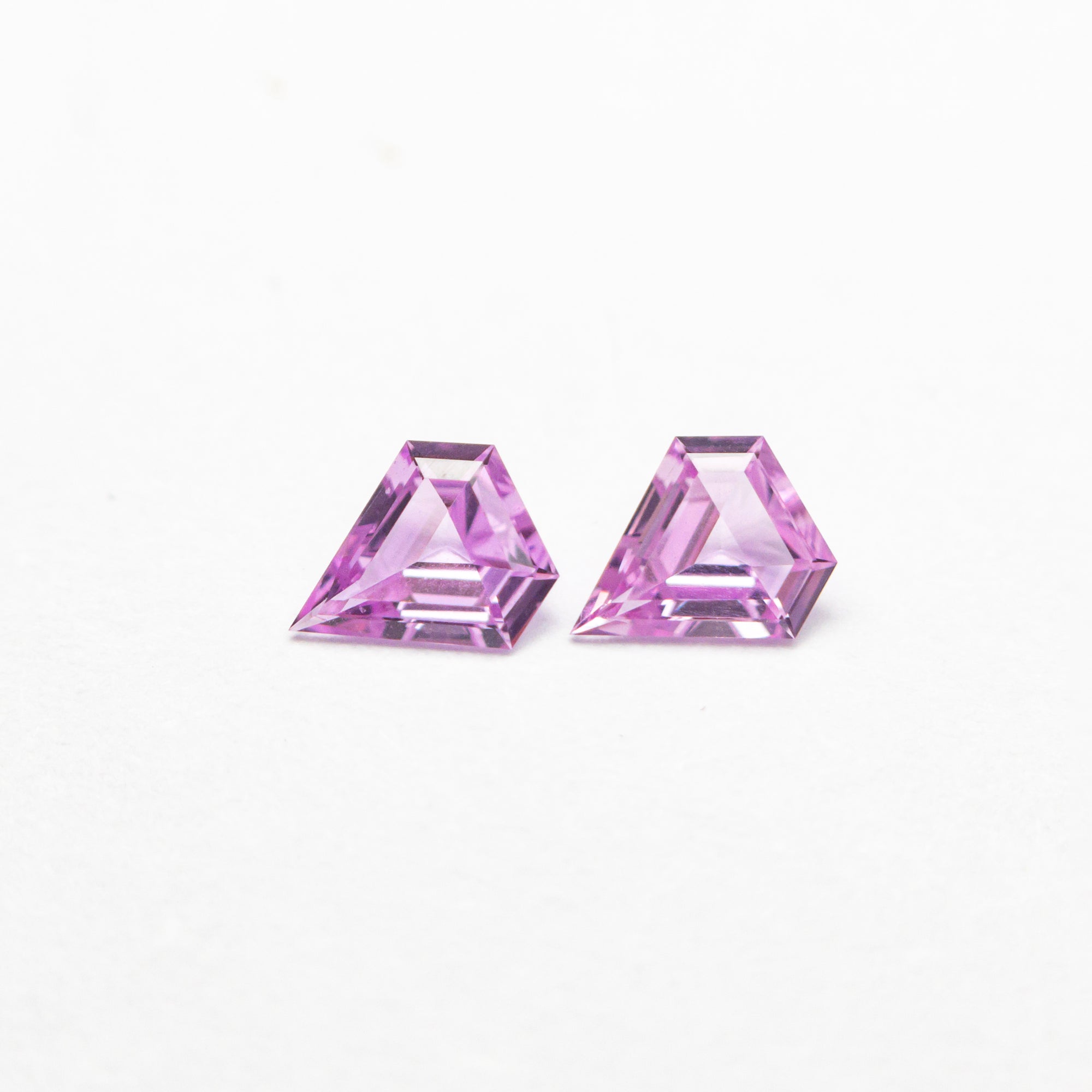 0.23cttw 2pc 3.98x3.48x1.40mm 3.99x3.49x1.39mm Shield Step Cut Sapphire Matching Pair 22771-01