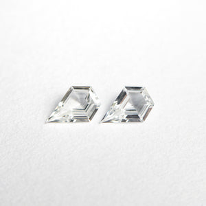 0.30cttw 2pc 4.99x3.48x1.52mm 5.01x3.50x1.48mm Shield Step Cut Sapphire Matching Pair 22782-01