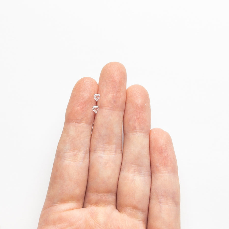 0.23cttw 2pc 3.99x3.50x1.39mm 3.98x3.46x1.37mm Shield Step Cut Sapphire Matching Pair 22795-01