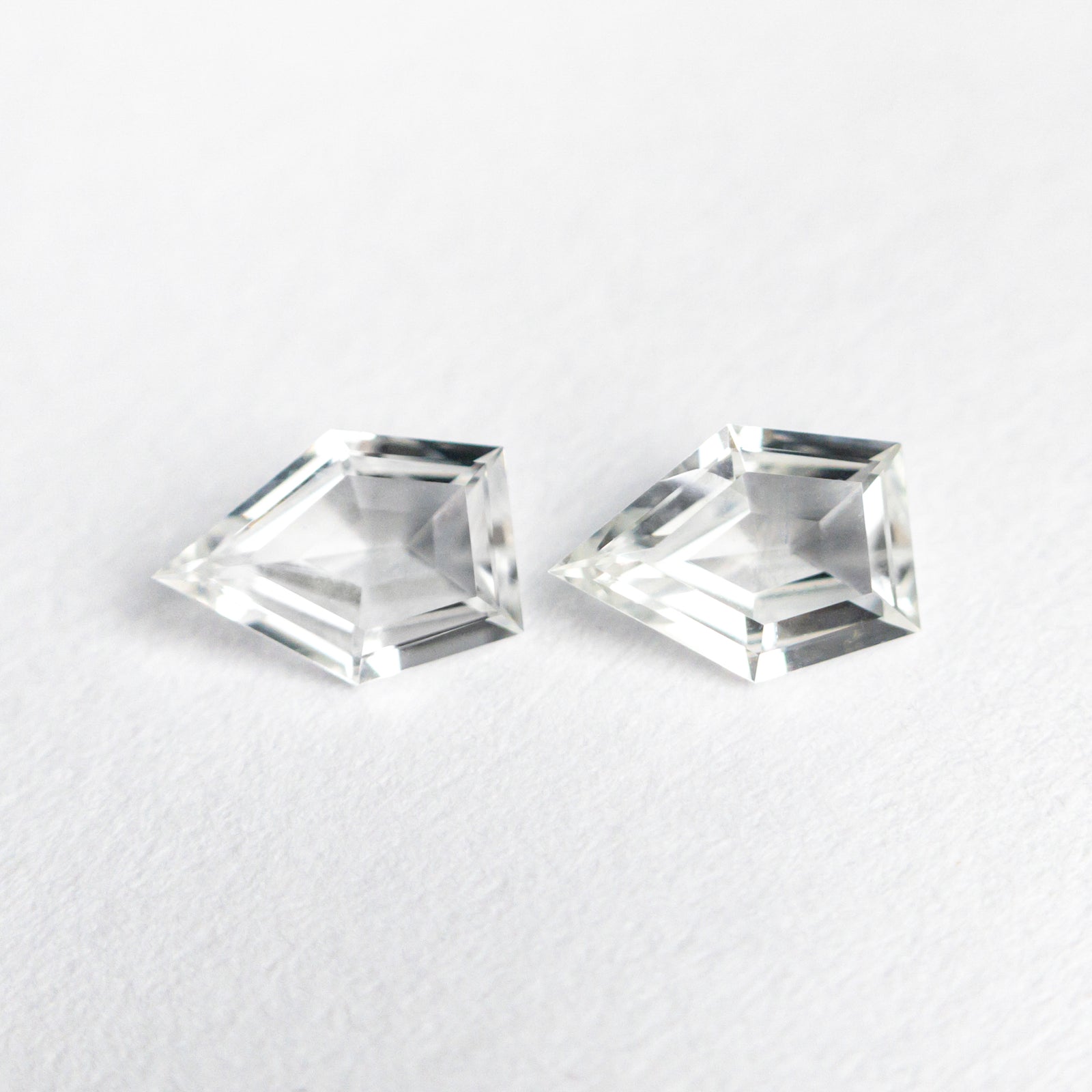 0.38cttw 2pc 4.97x3.50x1.64mm 4.96x3.47x1.56mm Shield Step Cut Sapphire Matching Pair 22801-01