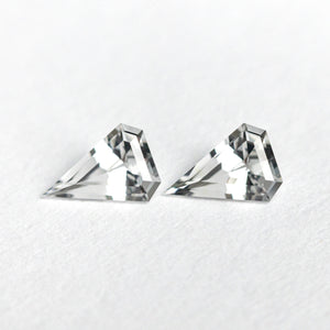 0.35cttw 2pc 5.04x3.50x1.90mm 5.02x3.47x1.91mm Shield Step Cut Sapphire Matching Pair 22802-01