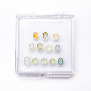 OFFLPAR 9.06cttw 12pc Hexagon Step Cut Sapphire Parcel 23088-28
