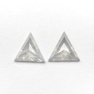 0.81cttw 2pc 6.60x5.52x2.11mm 6.66x5.55x1.95mm Triangle Rosecut Matching Pair 23189-10